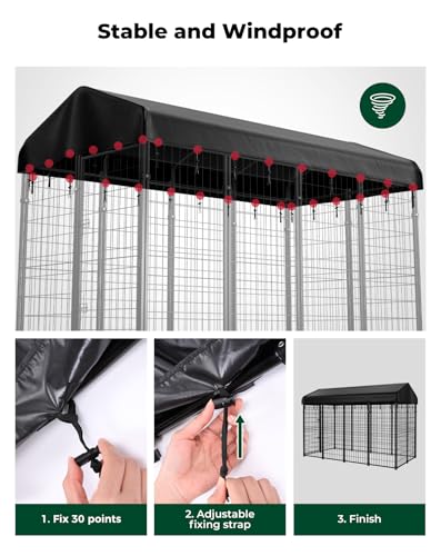 420D Waterproof UV-Resistant Dog Kennel Cover H403728