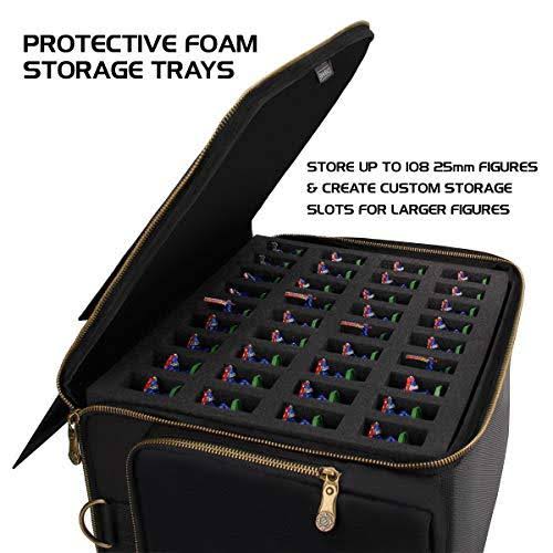 Portable Miniature Figure Storage Case with 4 Foam Layers N963