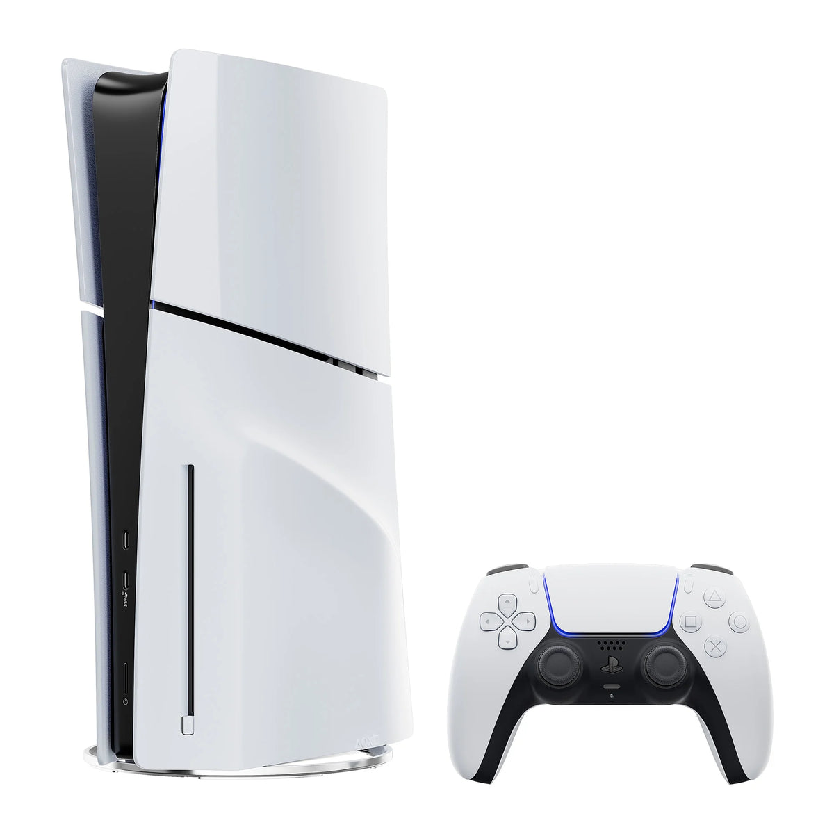 White and Midnight Black PlayStation 5 Disc Edition with Two Controllers Z322402