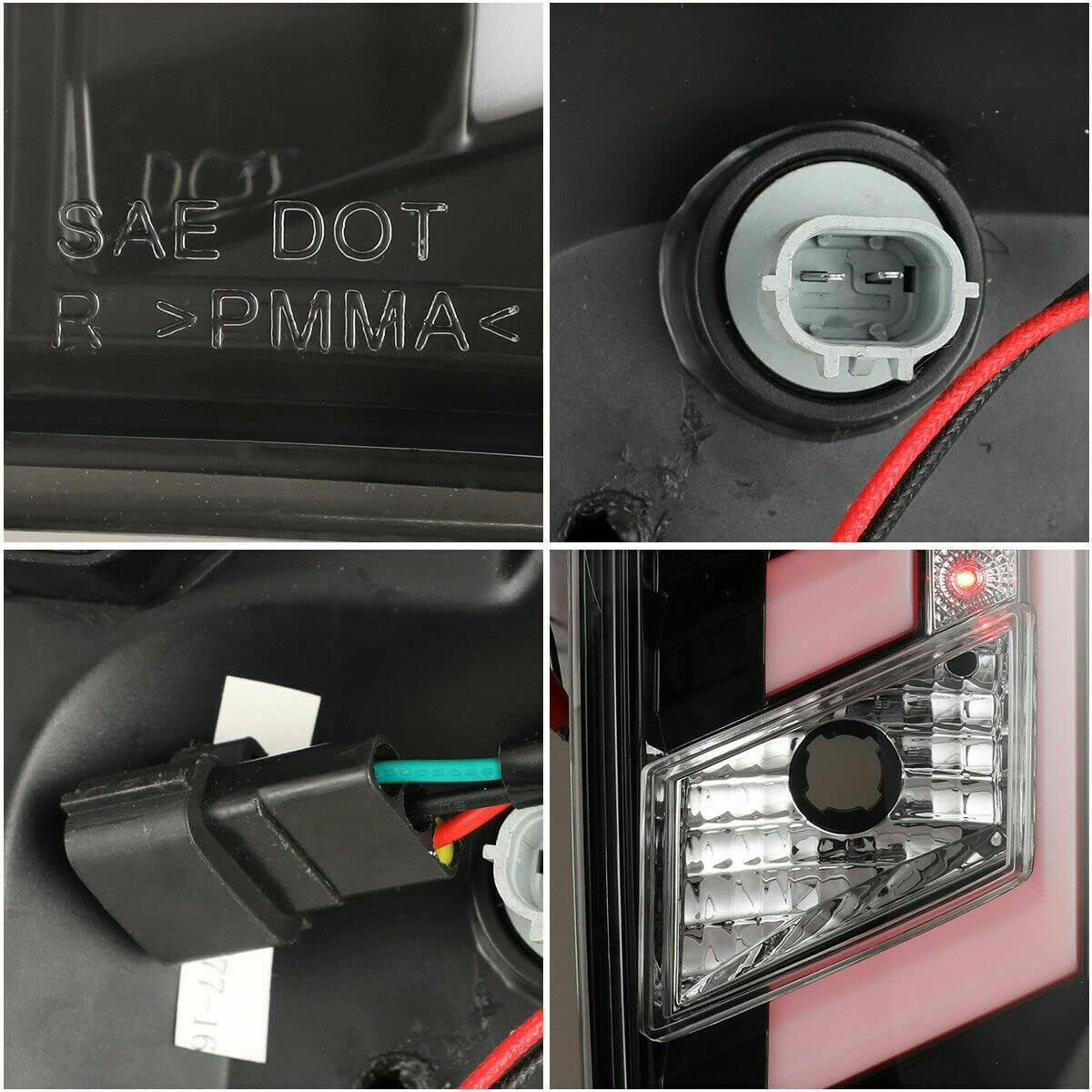 Black Housing Smoke Lens LED Taillight Assembly P9200