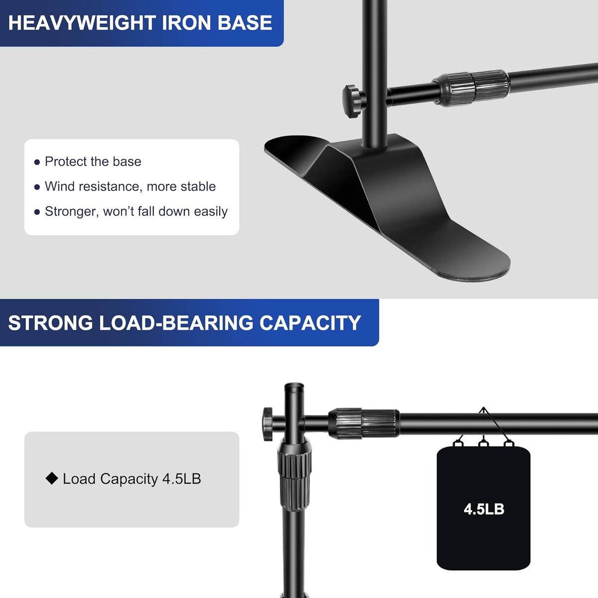10x8ft Heavy Duty Banner Stand Backdrop with Carry Bag G5314