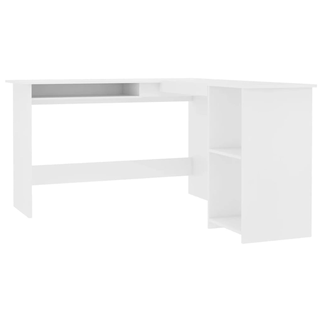 White L-Shaped Corner Desk E3138