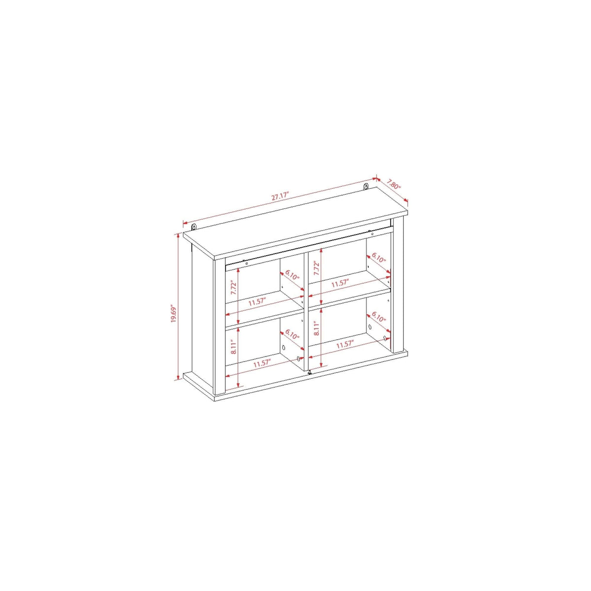 White MDF Bathroom Wall Cabinet F105633