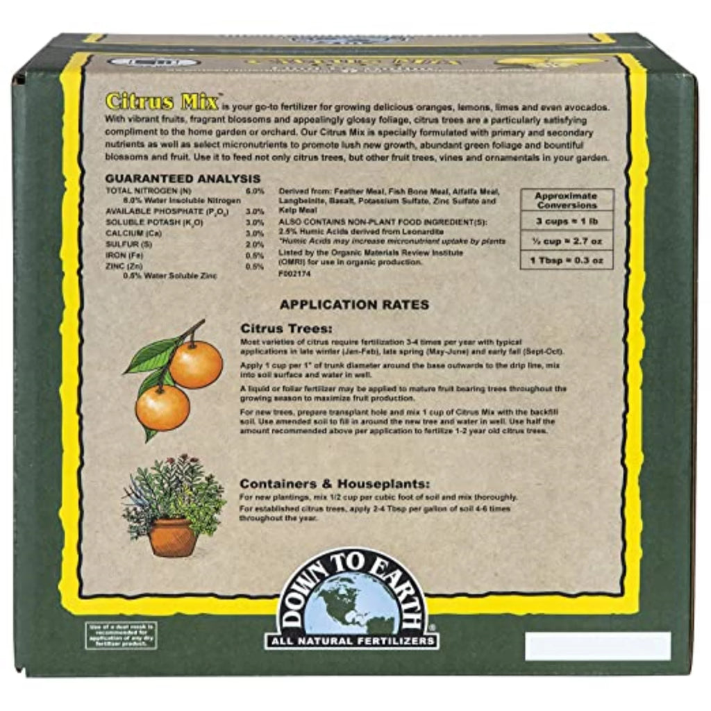 Organic Citrus Fertilizer Mix 6-3-3, 15 lbs. J1628