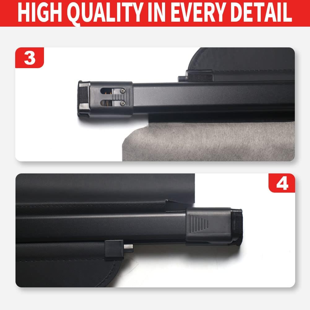 Black Retractable Cargo Trunk Cover D7156