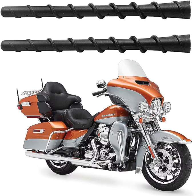 2 Pack 7 inch Rubber Spiral Antenna for Harley Davidson Motorcycles A608653
