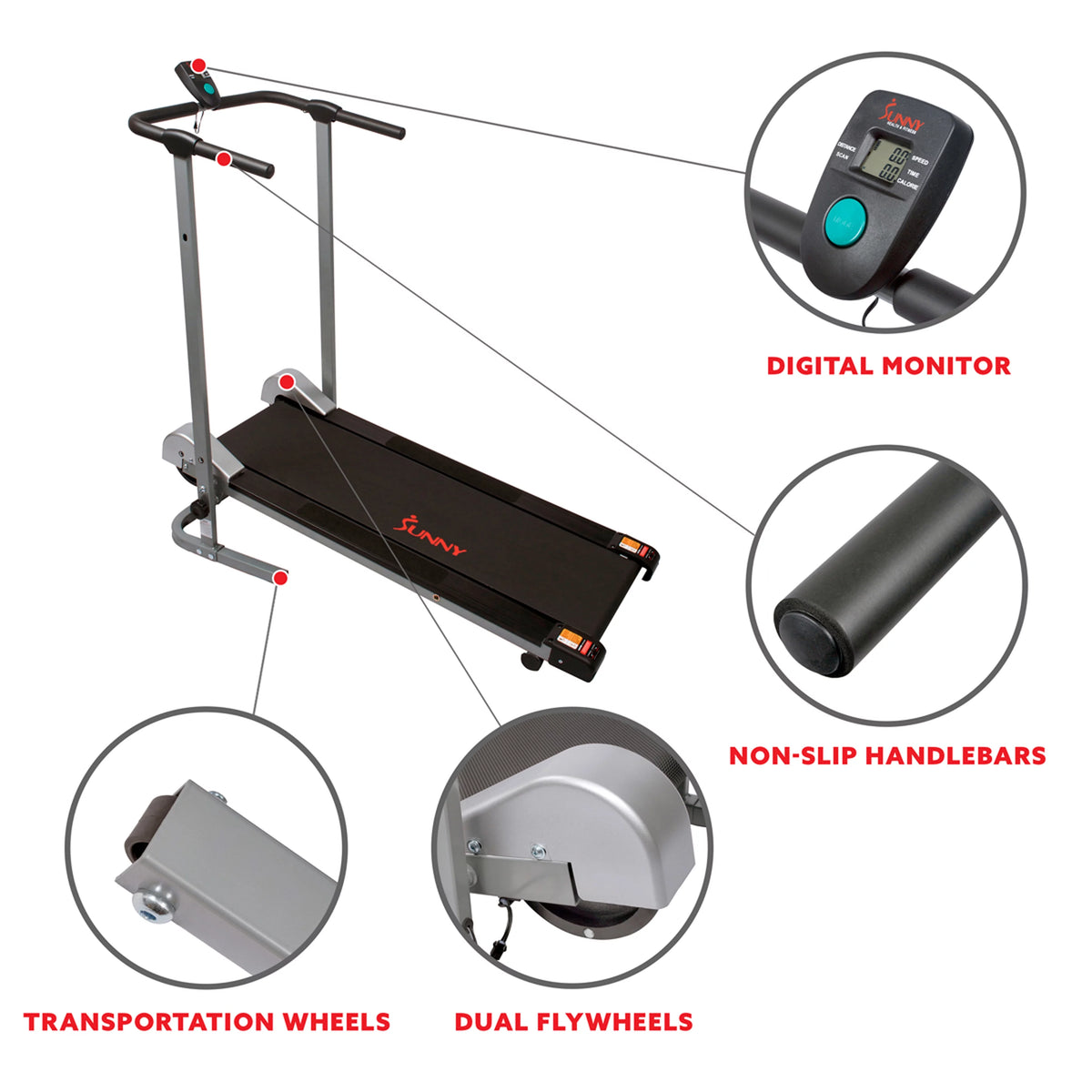 Manual Treadmill Compact Foldable Exercise Machine U509