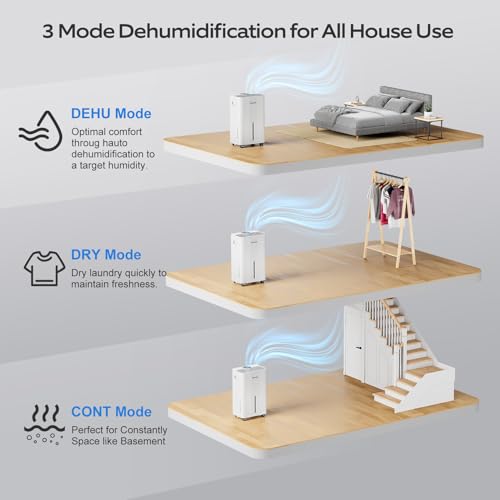 21 Pints Dehumidifier with Drain Hose T143