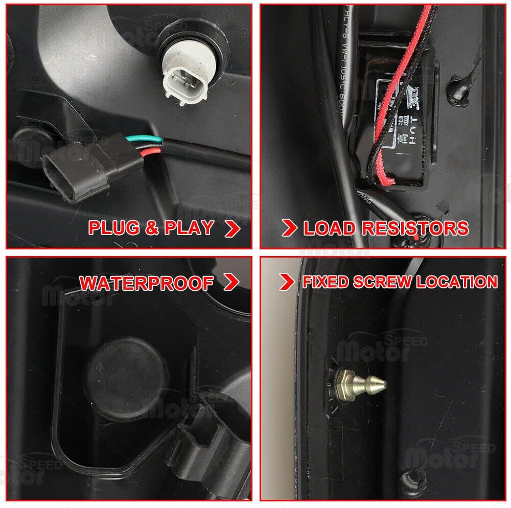 Black Housing Smoke Lens LED Taillight Assembly P9200