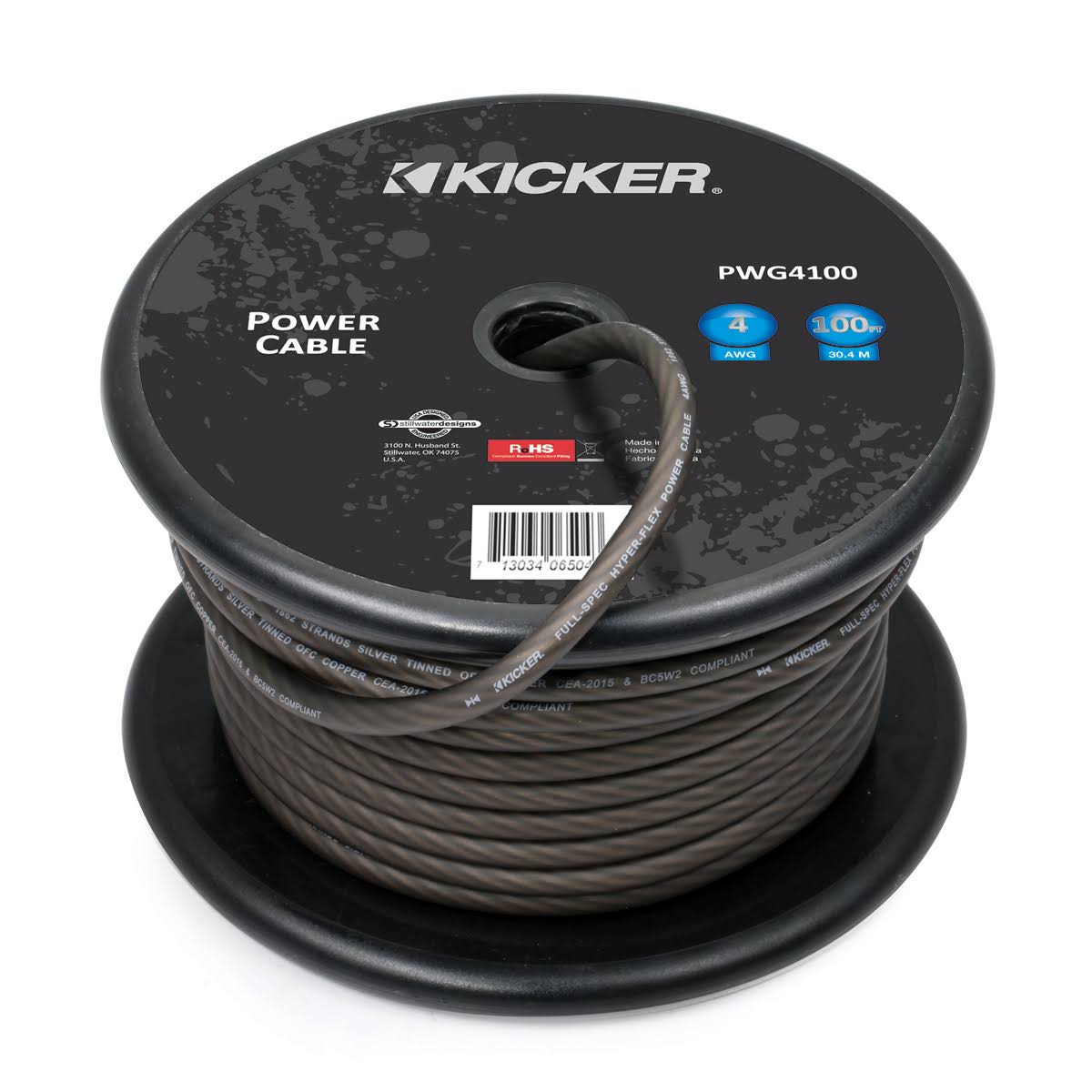 4AWG 100' Gray Power Cable G21776