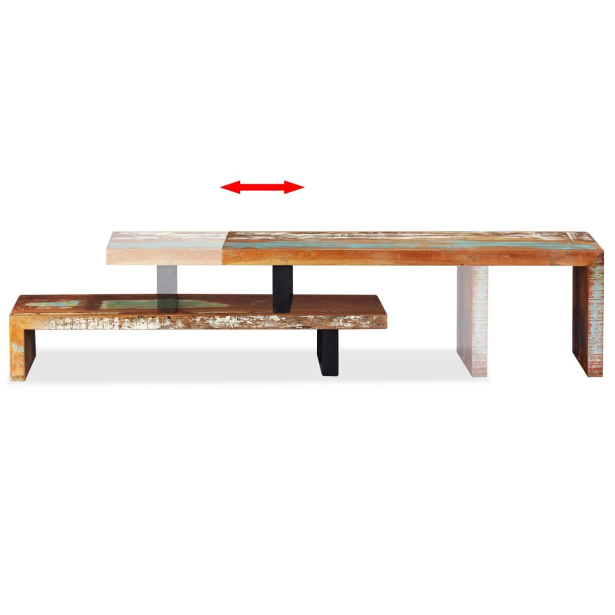 2 Tier Wooden TV Stand with Storage U1018
