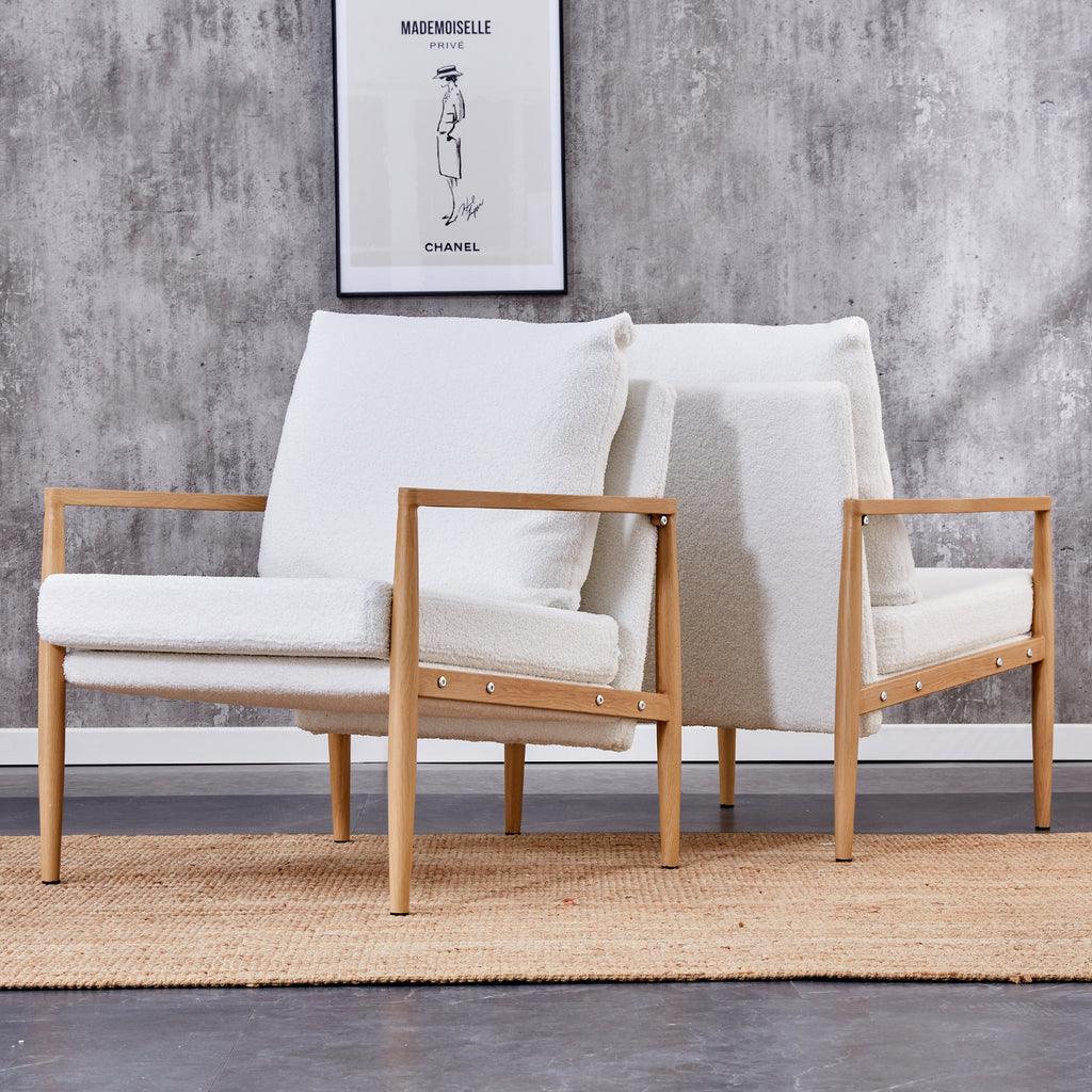Modern Sofa Chair Set with Velvet Accent H299655