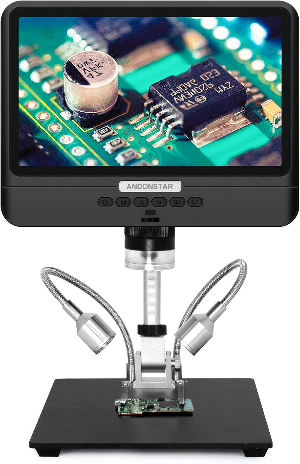 Digital Microscope 7 Inches LCD 1080P 200X Magnification Soldering Tool H5618