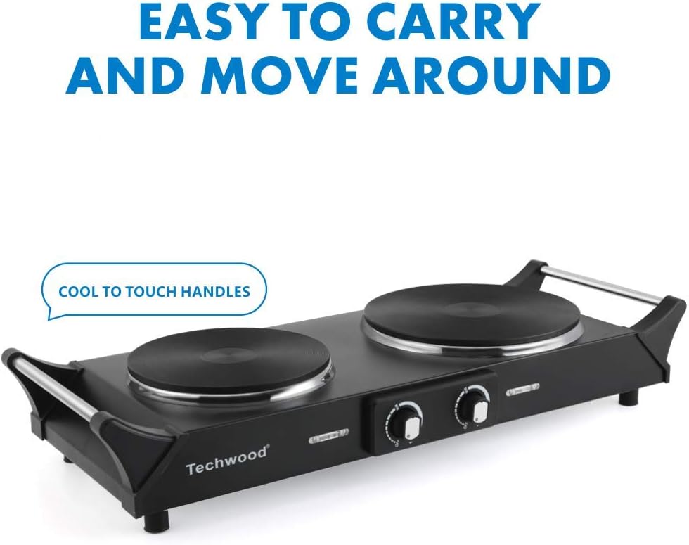 1800W Portable Dual Burner Electric Hot Plate V1489