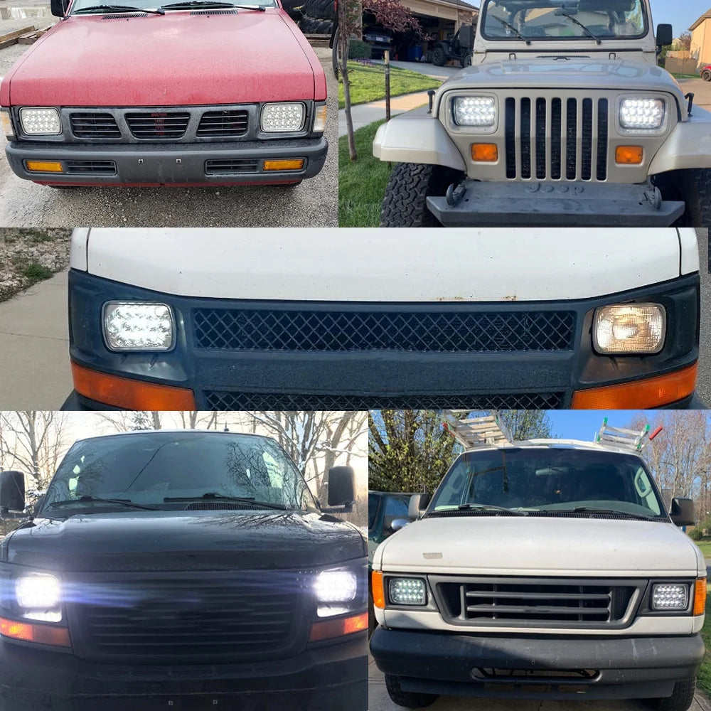 7x6" LED Headlights Hi-Lo Beam for Nissan Pickup F916