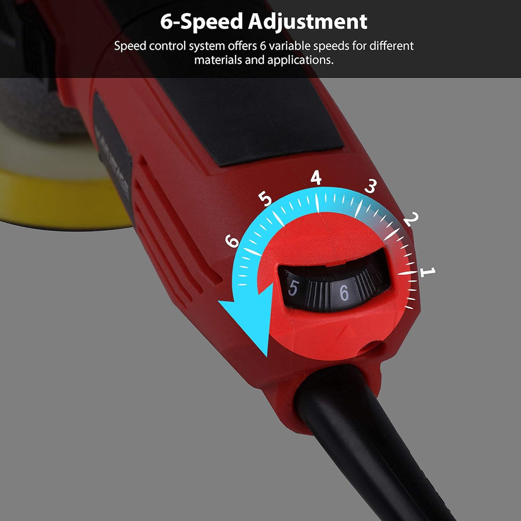 3-Inch Dual Action Car Polisher with 4 Foam and 1 Wool Pads L21328