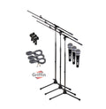 3 Pack Microphone Boom Arm Stand Holder XLR Cable Cardioid Dynamic Mic Clip R82082