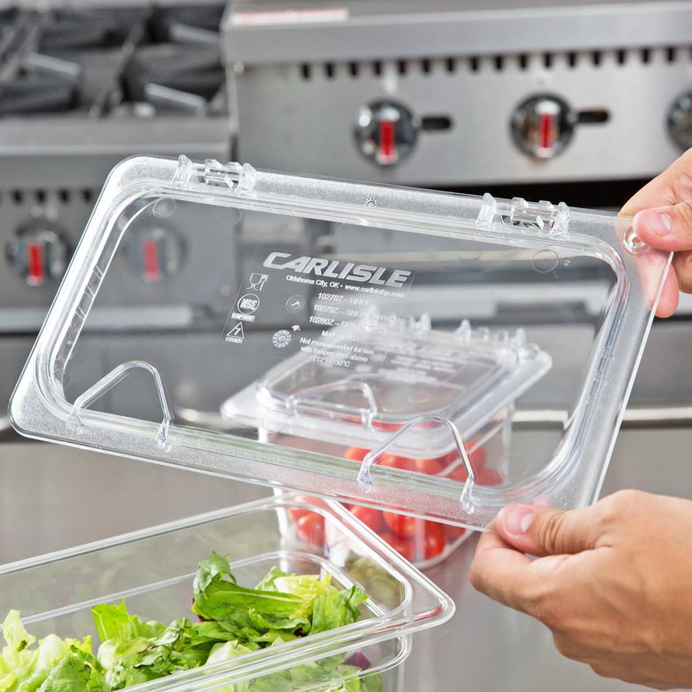 Clear Polycarbonate Hinged Lid with Two Handles X73140