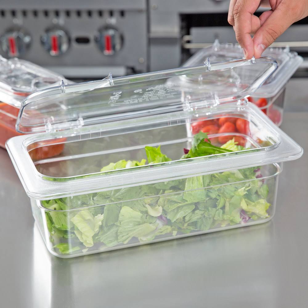 Clear Polycarbonate Hinged Lid with Two Handles X73140