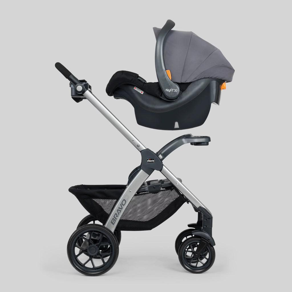 Grey Stroller with Infant Car Seat B198
