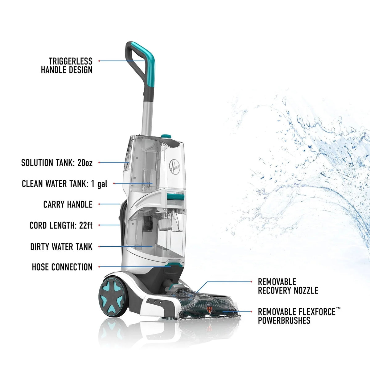 Upright Carpet Cleaner Washer Scrubber & Shampooer L448598
