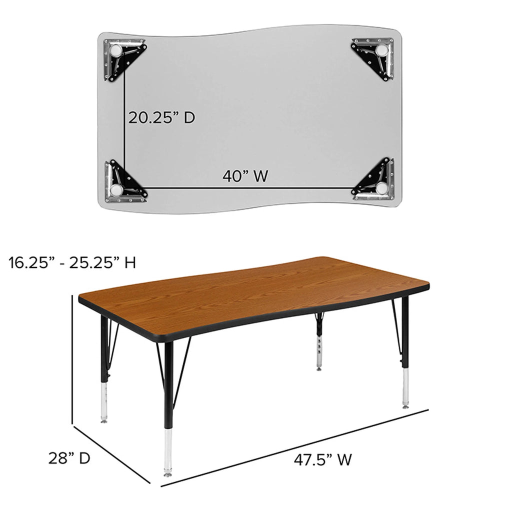 Oak Thermal Laminate Activity Table N53095