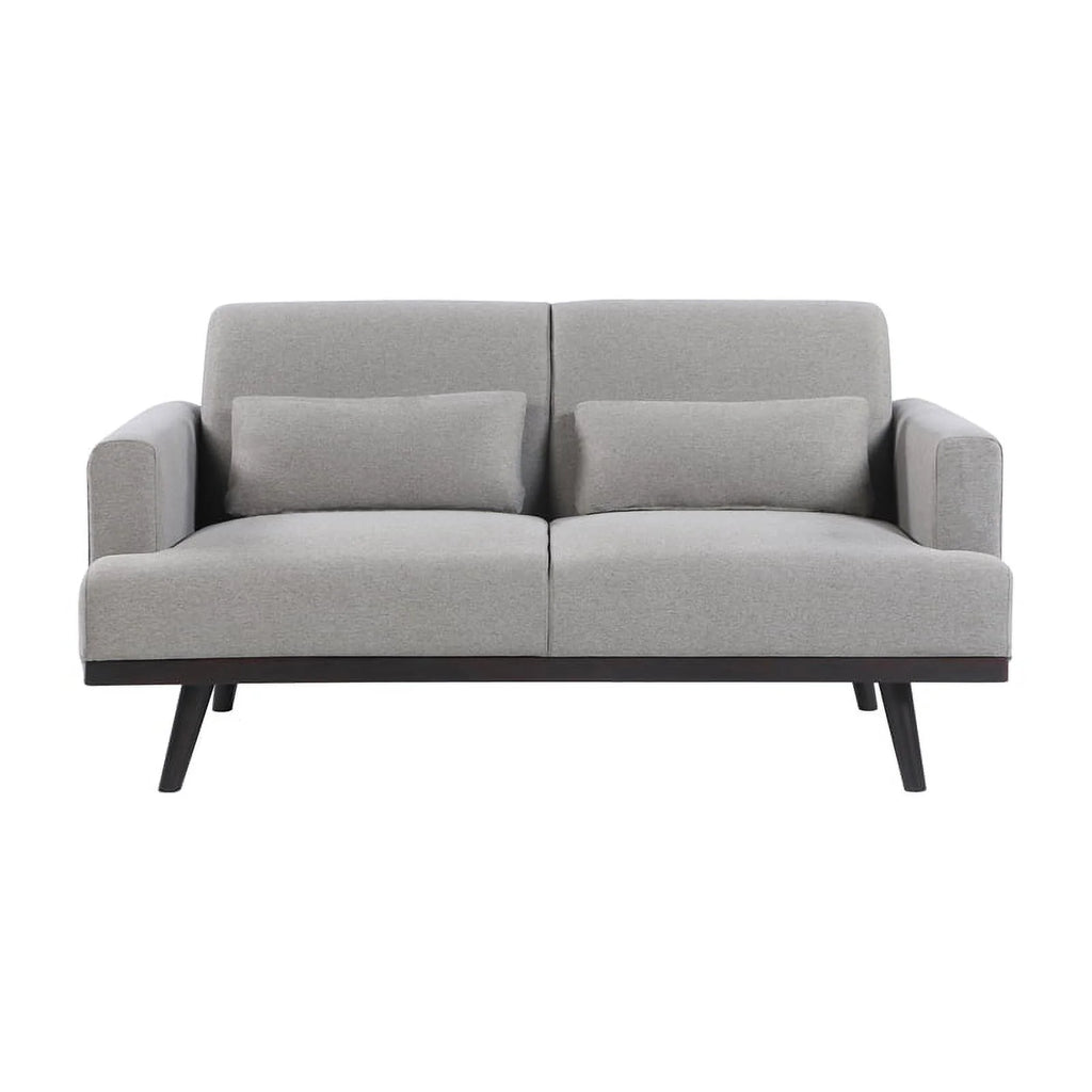 Gray Fabric Upholstered Loveseat D84081