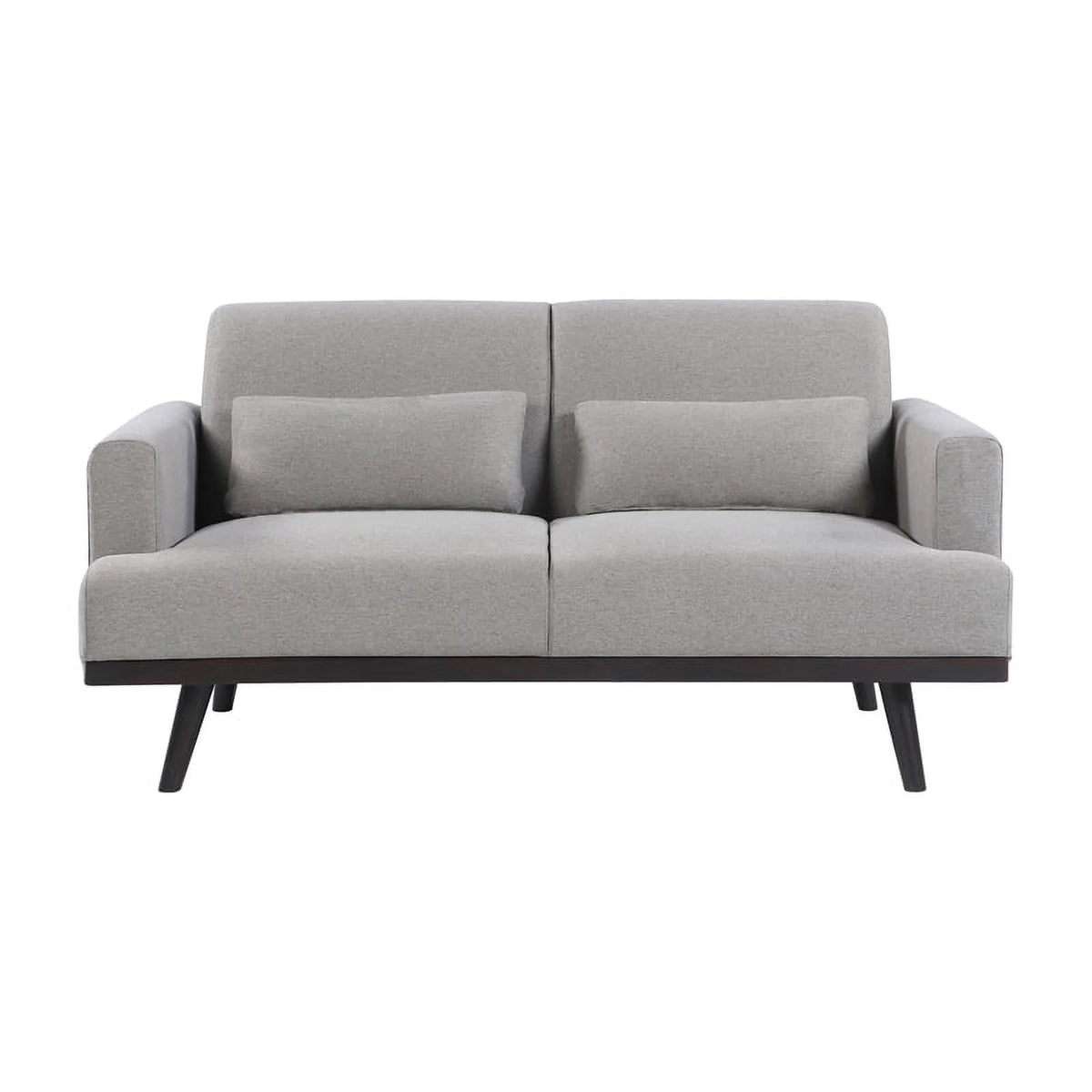 Gray Fabric Upholstered Loveseat D84081