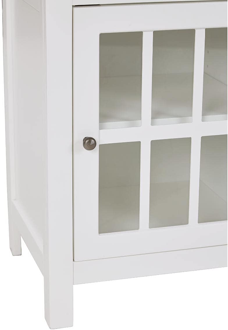 White Accent Cabinet End Table V927054