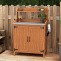 Galvanized Steel Potting Bench with Storage E1554