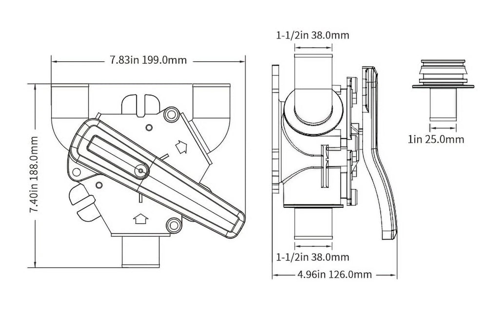 Marine Waste Tank Y-Valve K9977
