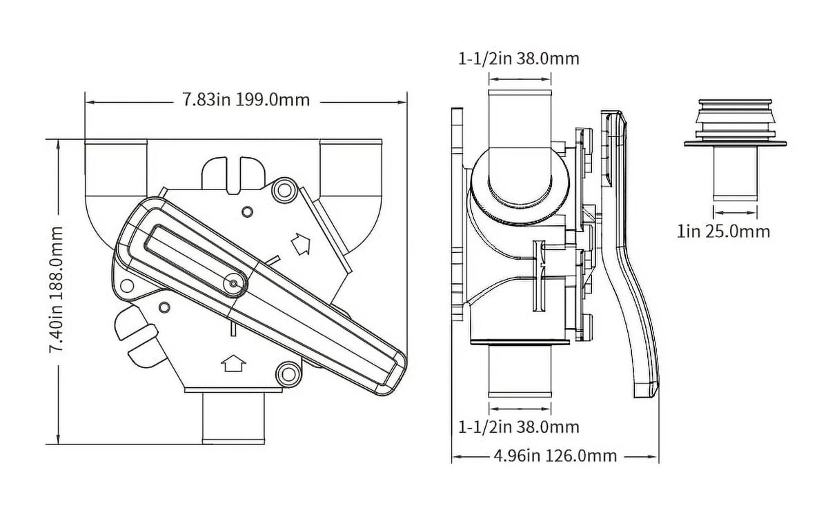 Marine Waste Tank Y-Valve K9977