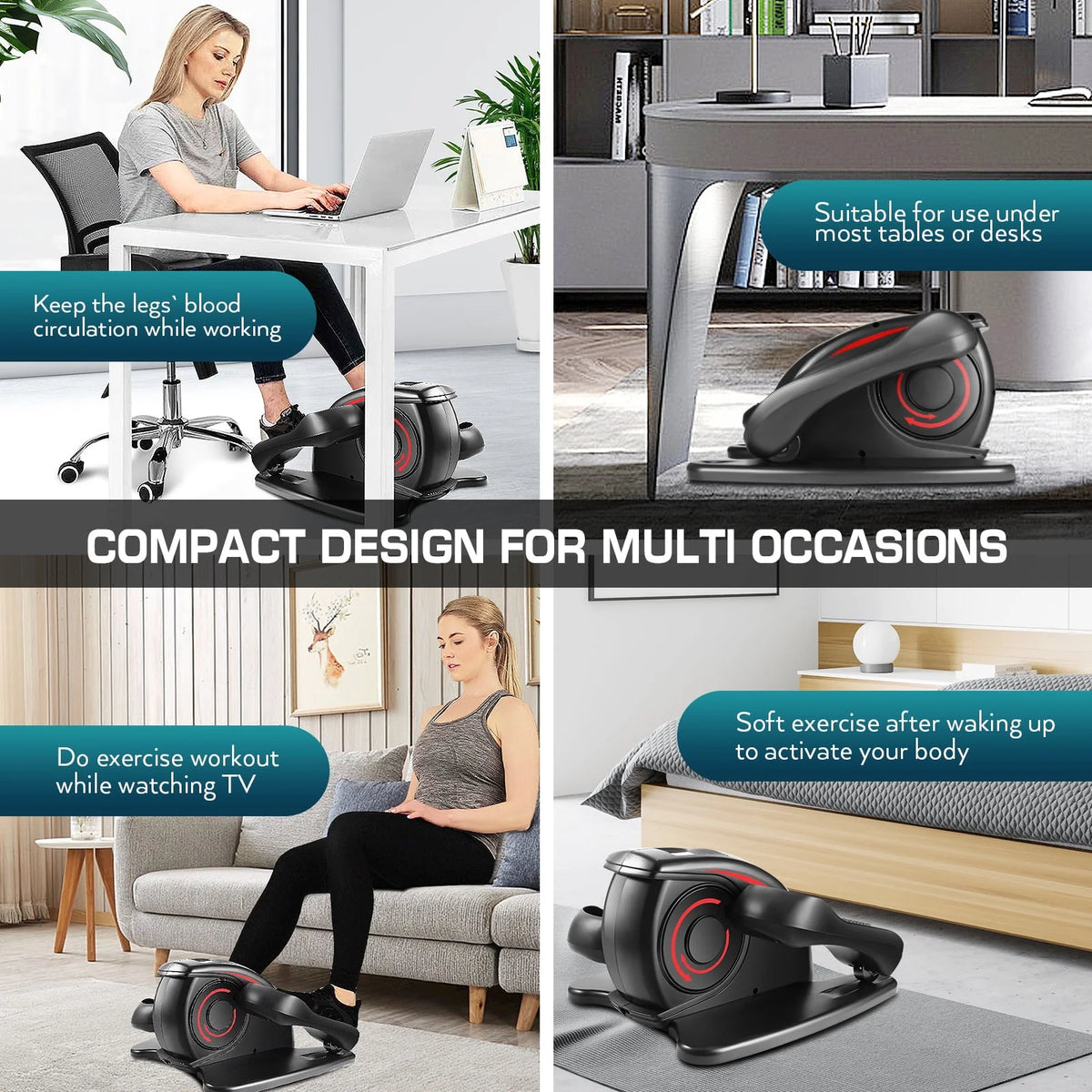 Under Desk Elliptical Machine with LCD Monitor B55264