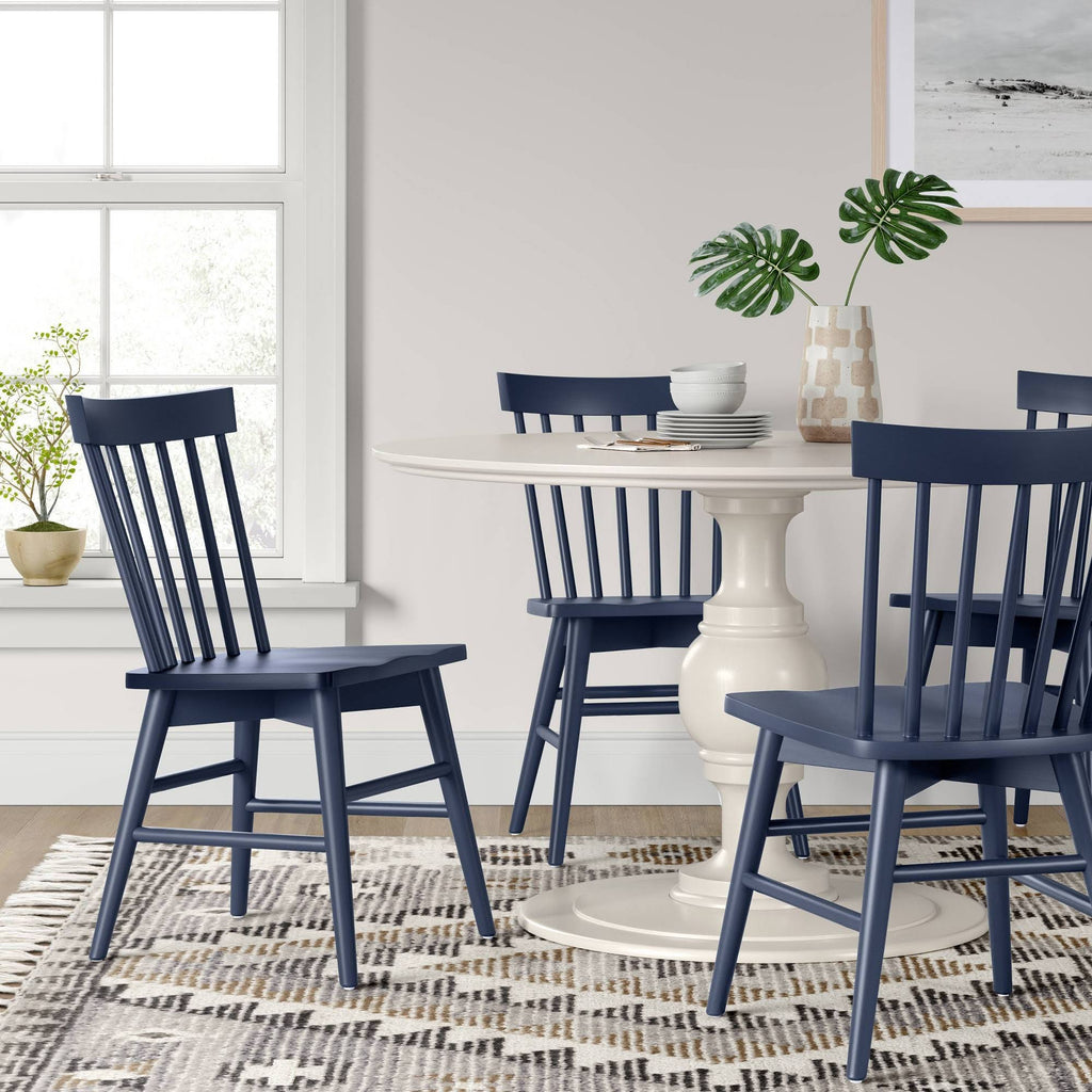Set of 2 Dark Blue Windsor Dining Chair K143868