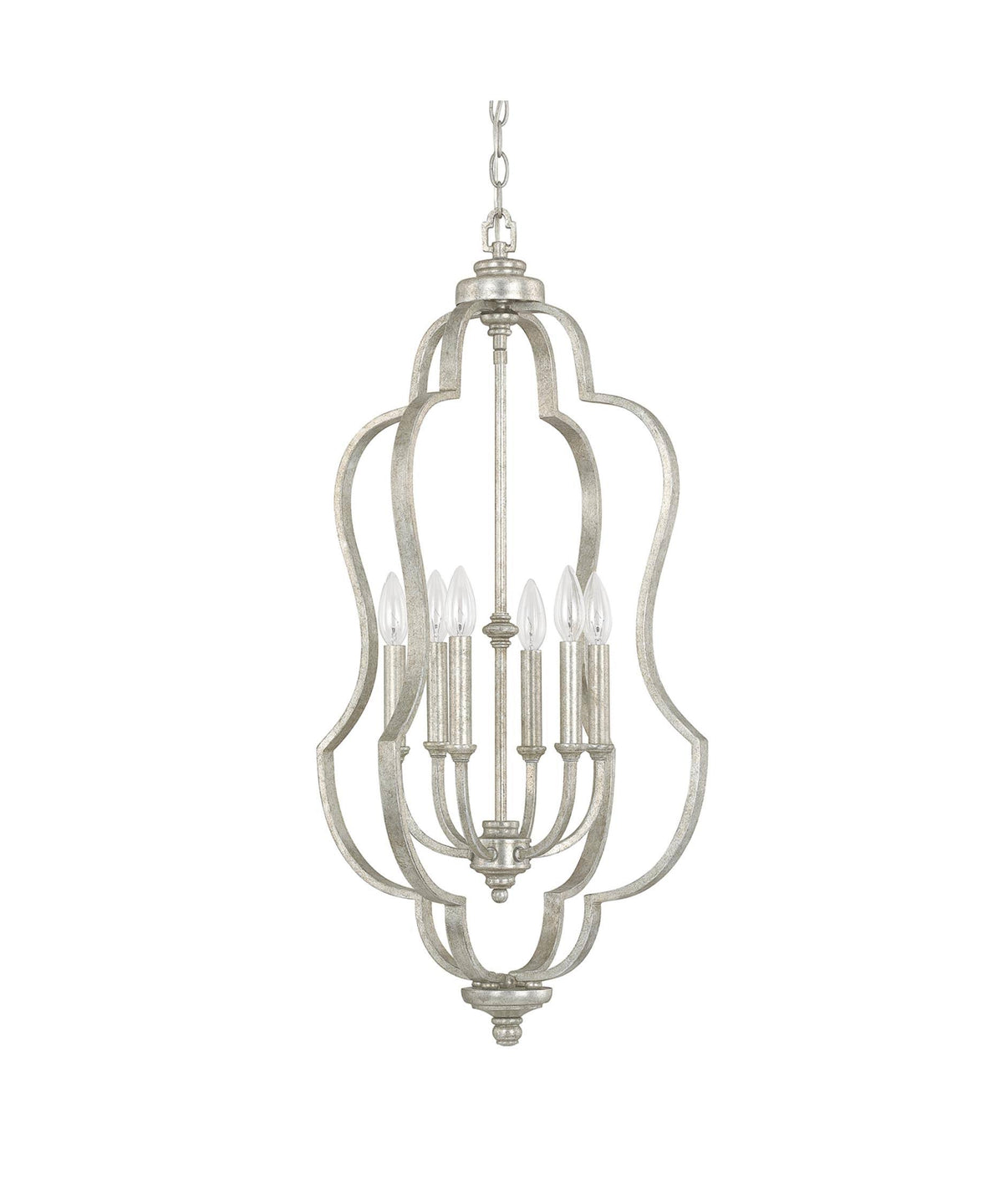 Antique Silver 6 Light Foyer S3895