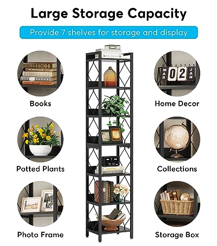 78.7 Inch Extra Tall Narrow 7 Tier Bookshelf M638661