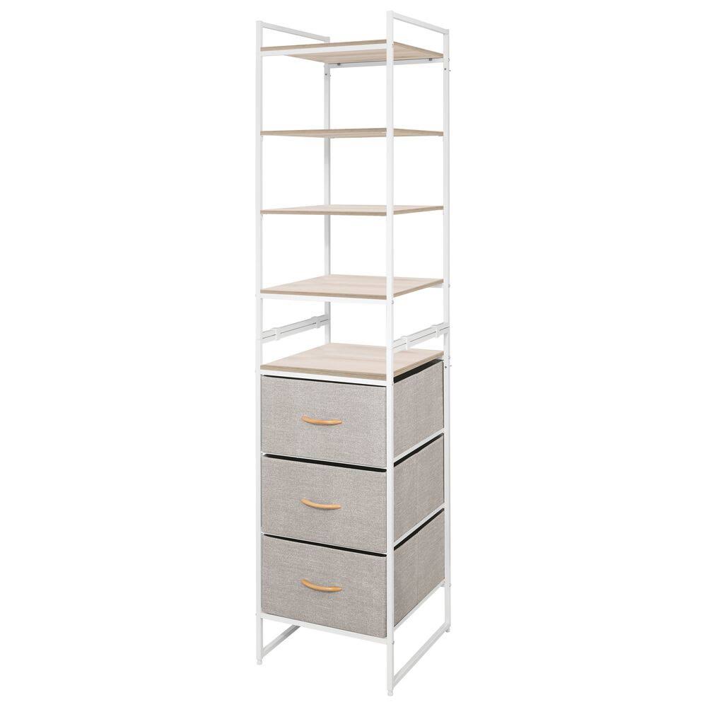Natural Tall Vertical Fabric Dresser, 3-Drawer Y626