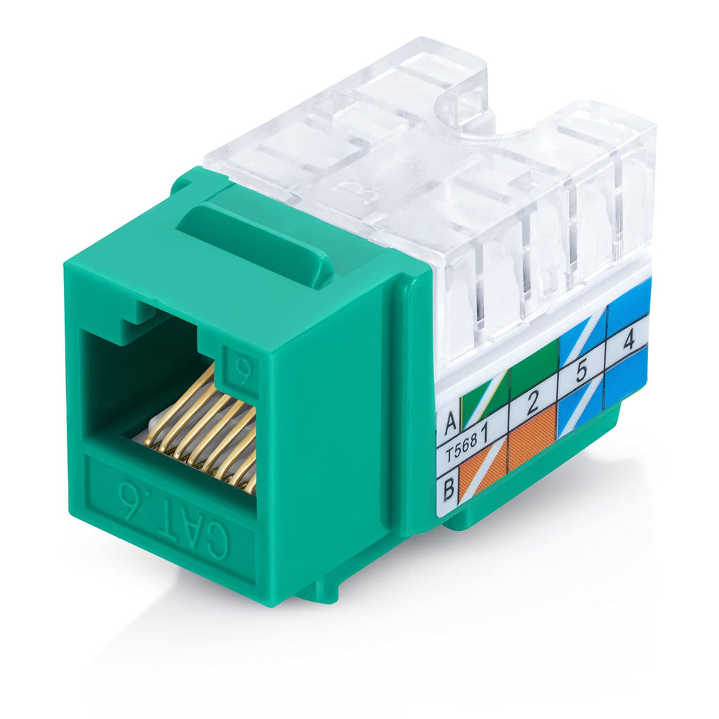 50-Pack White Cat6/5e Keystone Jack X541372