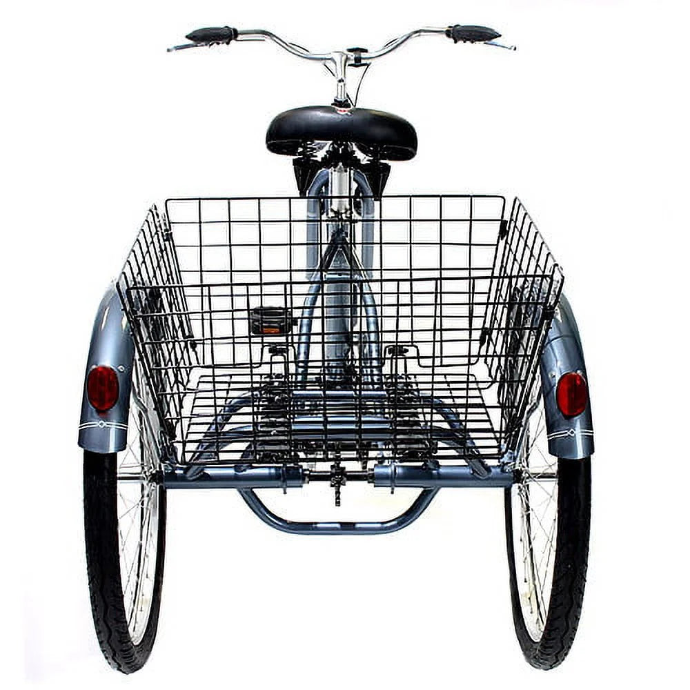 24" Adult Tricycle with Rear Storage Basket V341
