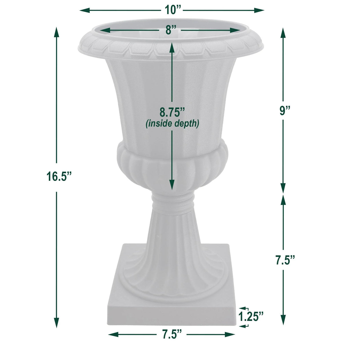 Black Plastic Urn, Pack of 2 C181