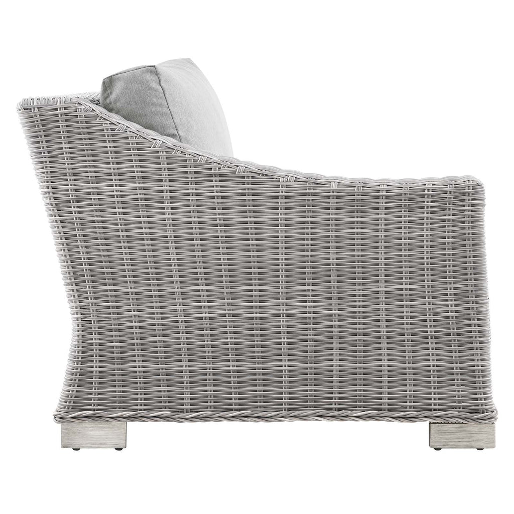 Grey Rattan Wicker Corner Chair M24452