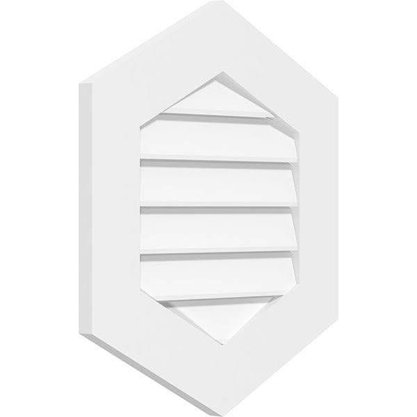 Vertical Peaked Surface Mount PVC Gable Vent K61474