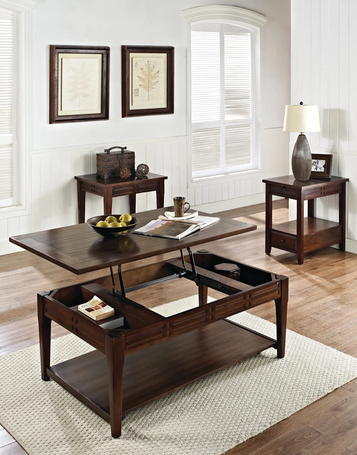 Rustic Wood Lift Top Coffee Table M542