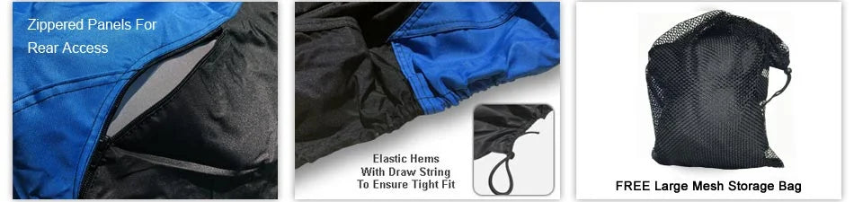 Blue / Black Jet Ski Cover with Trailer Straps and Storage Bag C638
