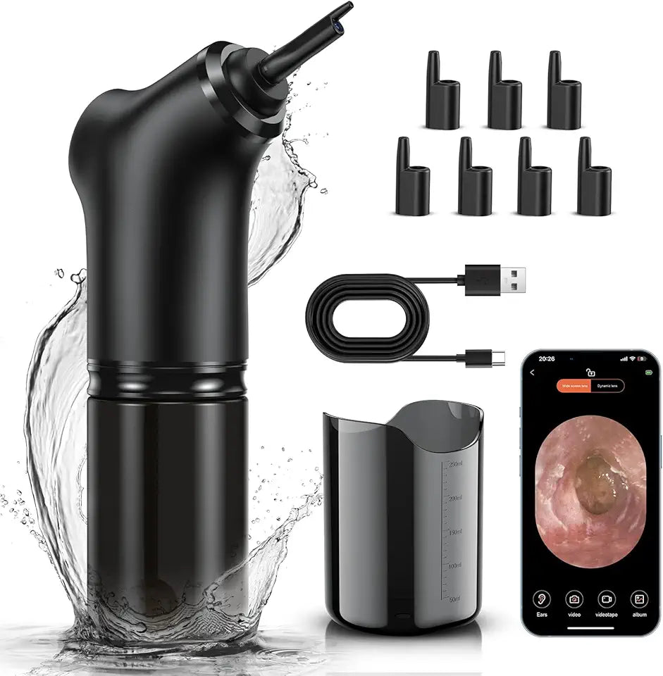 Electric Ear Wax Removal Kit with 4 Pressure Modes 10 Ear Tips M8508