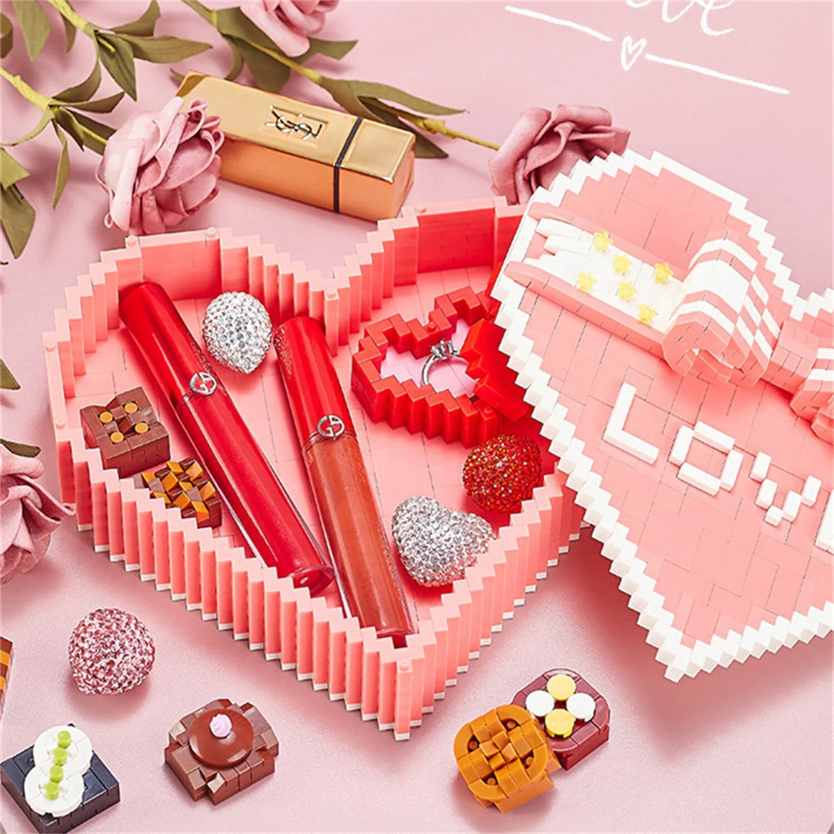 1999 Pieces Chocolate Building Blocks STEM Brick Kits Toy F16370