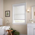 White Cordless Faux Wood Blind 33 in. W x 84 in. L S22177