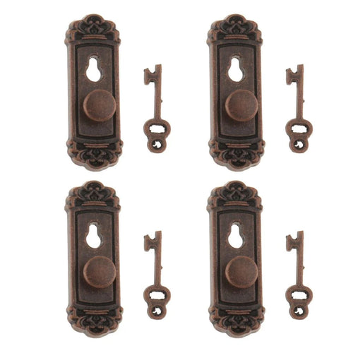 1:12 Ancient Metal Door Knob Dollhouse Miniature Handle K119368