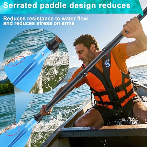 Adjustable Kayak Paddles 4 Pieces with Paddle Leash C3606