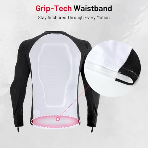 Armored Motorcycle Shirt with CE Certified Protective Mesh and Reflective Strips R91087